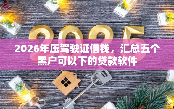 2026年压驾驶证借钱，汇总五个黑户可以下的贷款软件