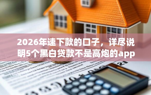 2026年速下款的口子，详尽说明5个黑白贷款不是高炮的app