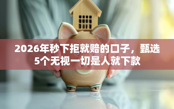 2026年秒下拒就赔的口子，甄选5个无视一切是人就下款