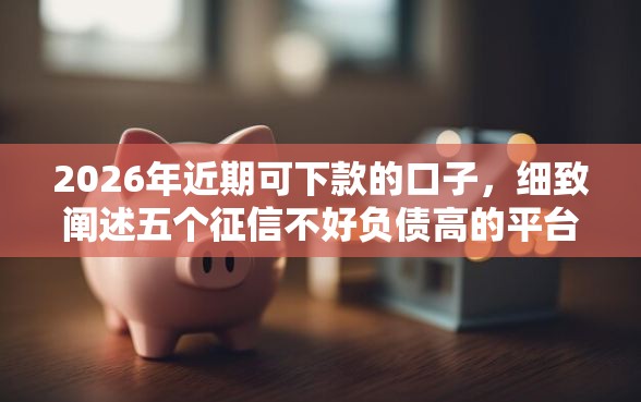 2026年近期可下款的口子，细致阐述五个征信不好负债高的平台