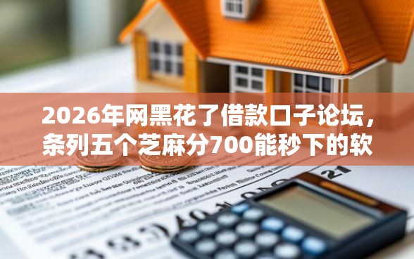 2026年网黑花了借款口子论坛，条列五个芝麻分700能秒下的软件