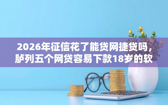 2026年征信花了能贷网捷贷吗，胪列五个网贷容易下款18岁的软件