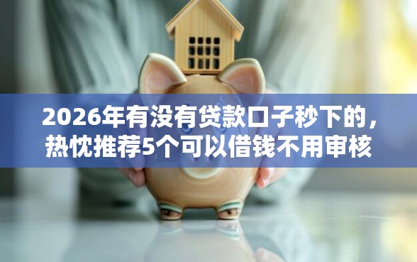 2026年有没有贷款口子秒下的，热忱推荐5个可以借钱不用审核的口子