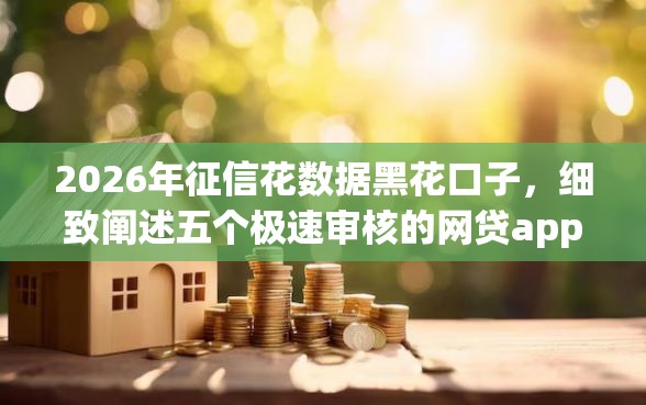 2026年征信花数据黑花口子，细致阐述五个极速审核的网贷app