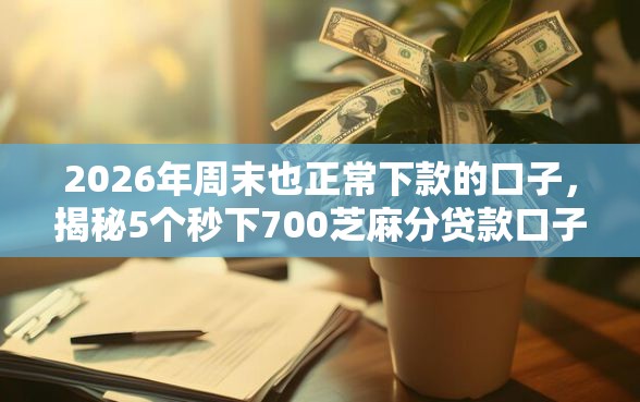 2026年周末也正常下款的口子，揭秘5个秒下700芝麻分贷款口子