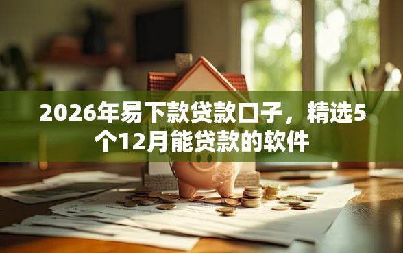 2026年易下款贷款口子，精选5个12月能贷款的软件