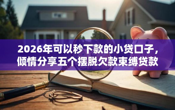 2026年可以秒下款的小贷口子，倾情分享五个摆脱欠款束缚贷款新平台