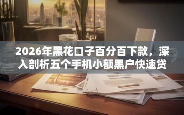 2026年黑花口子百分百下款，深入剖析五个手机小额黑户快速贷款软件
