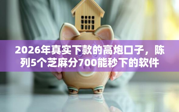 2026年真实下款的高炮口子，陈列5个芝麻分700能秒下的软件