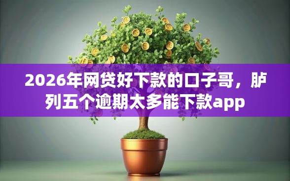 2026年网贷好下款的口子哥，胪列五个逾期太多能下款app