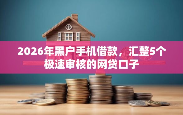 2026年黑户手机借款，汇整5个极速审核的网贷口子