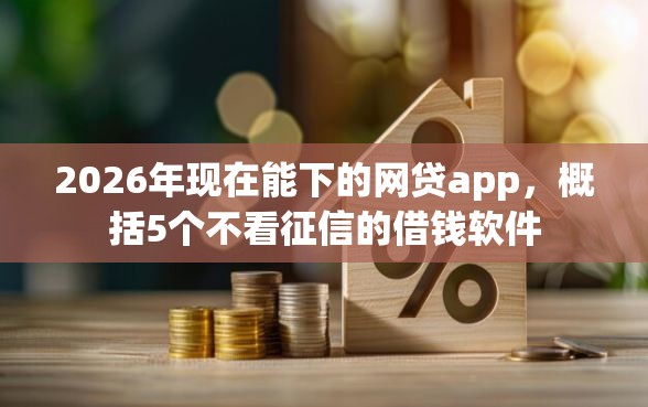 2026年现在能下的网贷app，概括5个不看征信的借钱软件