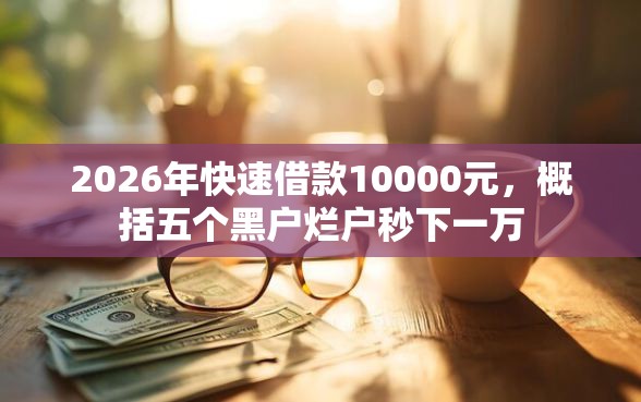 2026年快速借款10000元，概括五个黑户烂户秒下一万
