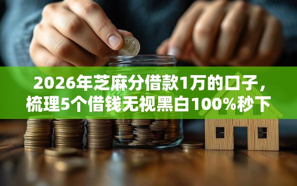 2026年芝麻分借款1万的口子，梳理5个借钱无视黑白100%秒下口子