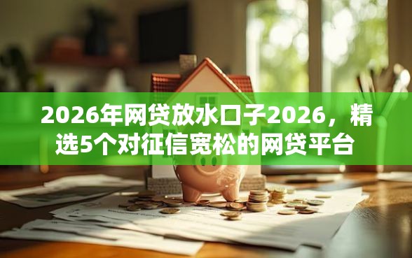 2026年网贷放水口子2026，精选5个对征信宽松的网贷平台