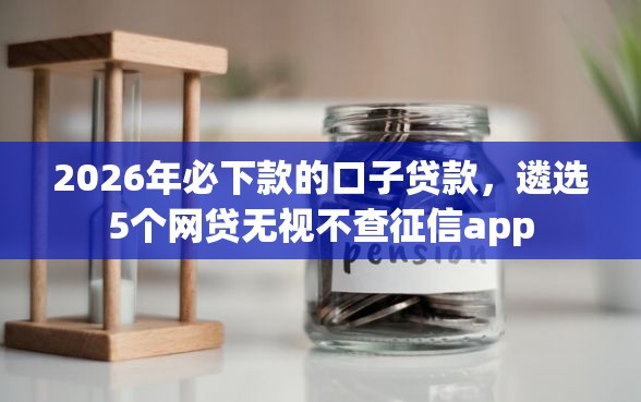 2026年必下款的口子贷款，遴选5个网贷无视不查征信app