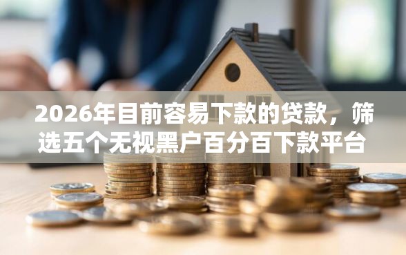 2026年目前容易下款的贷款，筛选五个无视黑户百分百下款平台
