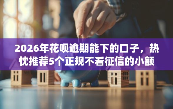 2026年花呗逾期能下的口子，热忱推荐5个正规不看征信的小额贷款app