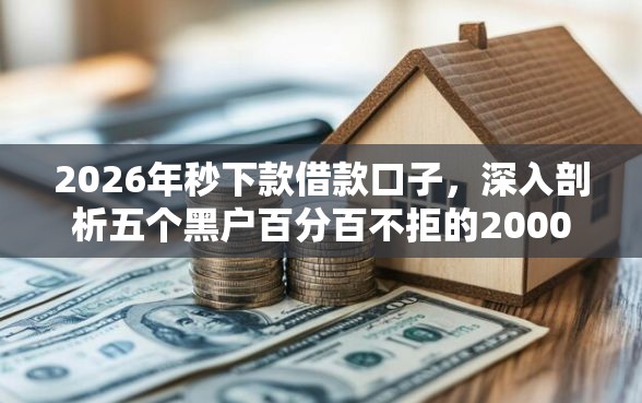 2026年秒下款借款口子，深入剖析五个黑户百分百不拒的2000借款口子