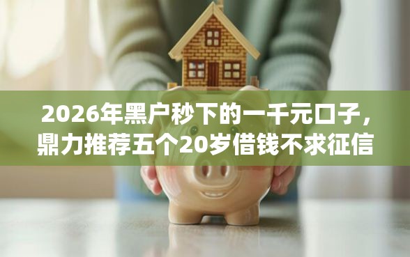 2026年黑户秒下的一千元口子，鼎力推荐五个20岁借钱不求征信速借app