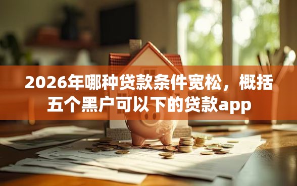 2026年哪种贷款条件宽松，概括五个黑户可以下的贷款app