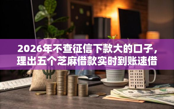 2026年不查征信下款大的口子，理出五个芝麻借款实时到账速借口子