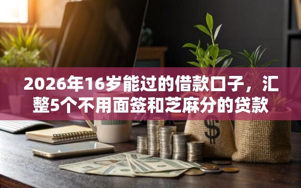 2026年16岁能过的借款口子，汇整5个不用面签和芝麻分的贷款口子
