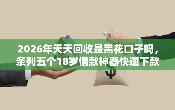2026年天天回收是黑花口子吗，条列五个18岁借款神器快速下款口子