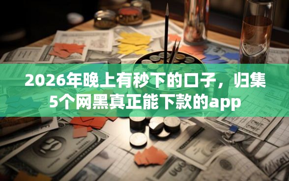 2026年晚上有秒下的口子，归集5个网黑真正能下款的app