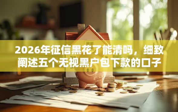 2026年征信黑花了能清吗，细致阐述五个无视黑户包下款的口子