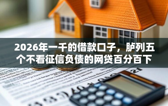 2026年一千的借款口子，胪列五个不看征信负债的网贷百分百下款软件
