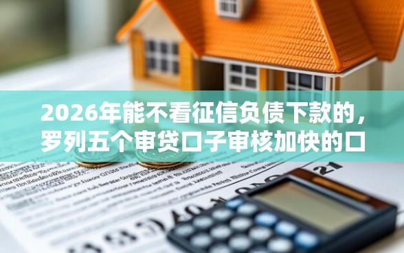 2026年能不看征信负债下款的，罗列五个审贷口子审核加快的口子