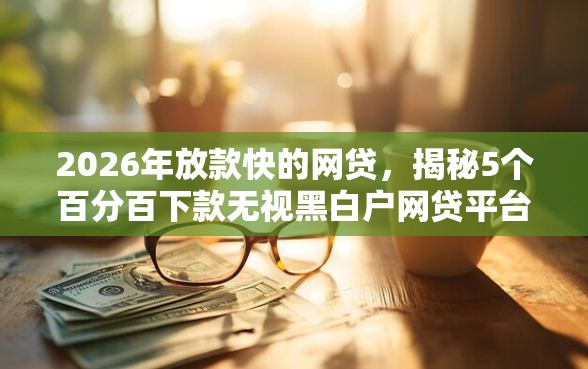 2026年放款快的网贷，揭秘5个百分百下款无视黑白户网贷平台