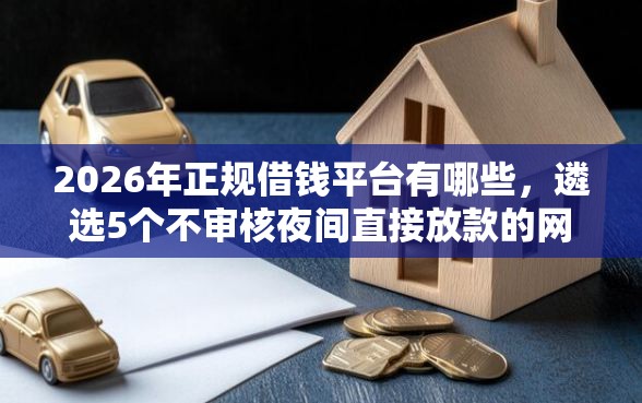 2026年正规借钱平台有哪些，遴选5个不审核夜间直接放款的网贷口子