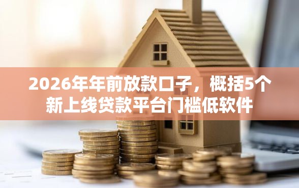 2026年年前放款口子，概括5个新上线贷款平台门槛低软件