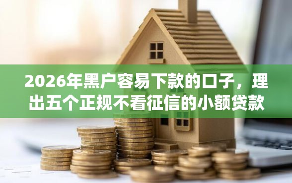 2026年黑户容易下款的口子，理出五个正规不看征信的小额贷款app