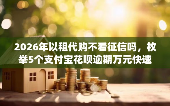 2026年以租代购不看征信吗，枚举5个支付宝花呗逾期万元快速贷款app