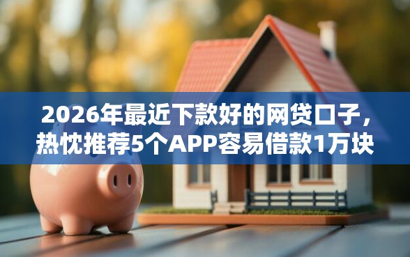 2026年最近下款好的网贷口子，热忱推荐5个APP容易借款1万块的软件