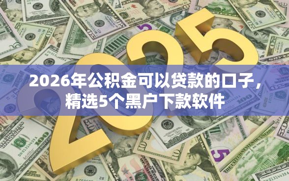 2026年公积金可以贷款的口子，精选5个黑户下款软件
