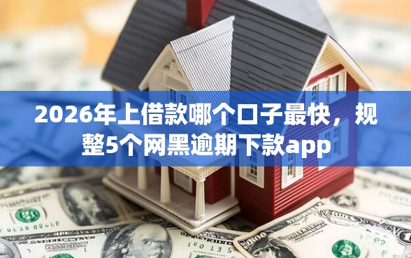 2026年上借款哪个口子最快，规整5个网黑逾期下款app