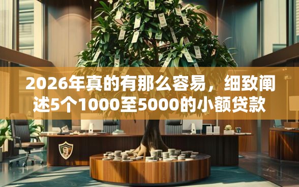 2026年真的有那么容易，细致阐述5个1000至5000的小额贷款平台