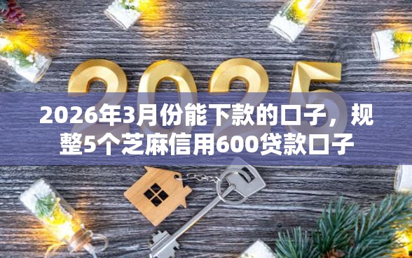 2026年3月份能下款的口子，规整5个芝麻信用600贷款口子