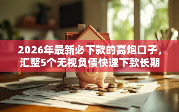 2026年最新必下款的高炮口子，汇整5个无视负债快速下款长期网贷的软件