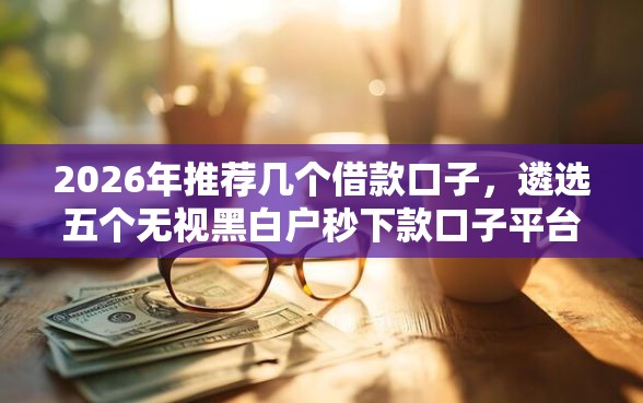 2026年推荐几个借款口子，遴选五个无视黑白户秒下款口子平台