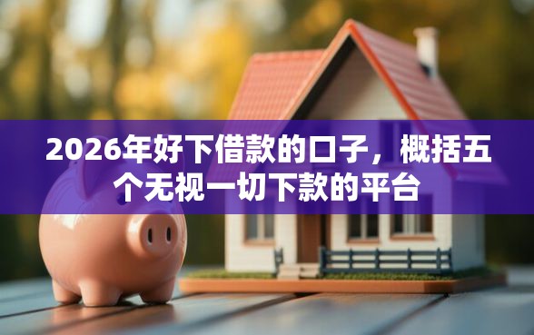 2026年好下借款的口子，概括五个无视一切下款的平台