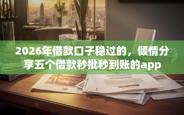 2026年借款口子稳过的，倾情分享五个借款秒批秒到账的app
