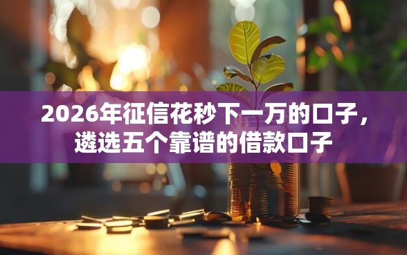2026年征信花秒下一万的口子,遴选五个靠谱的借款口子 2026年征信花秒下一万的口子,遴选五个靠谱的借款口子