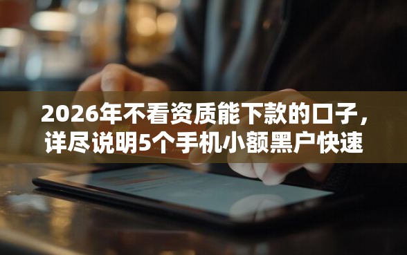 2026年不看资质能下款的口子，详尽说明5个手机小额黑户快速贷款平台