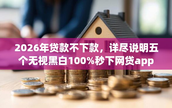 2026年贷款不下款，详尽说明五个无视黑白100%秒下网贷app