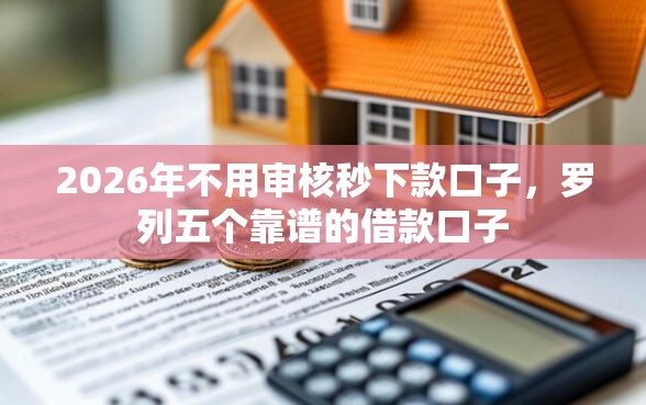 2026年不用审核秒下款口子，罗列五个靠谱的借款口子